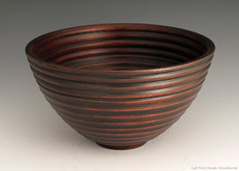 Inside Beaded Rim Black Milk Paint Bowl